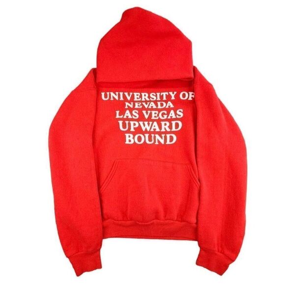 Vintage UNLV Rebels Sweatshirt Hoodie Mens Size XS Red Upward Bound Made In USA